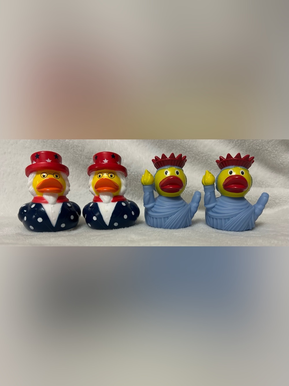 Statue of Liberty & Uncle Sam 4th of July Americana Rubber Ducks